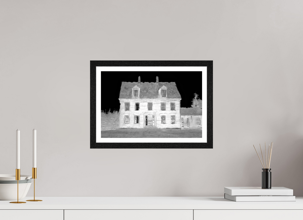 15 x 10″, Black Oak Frame Olson House in the Rain