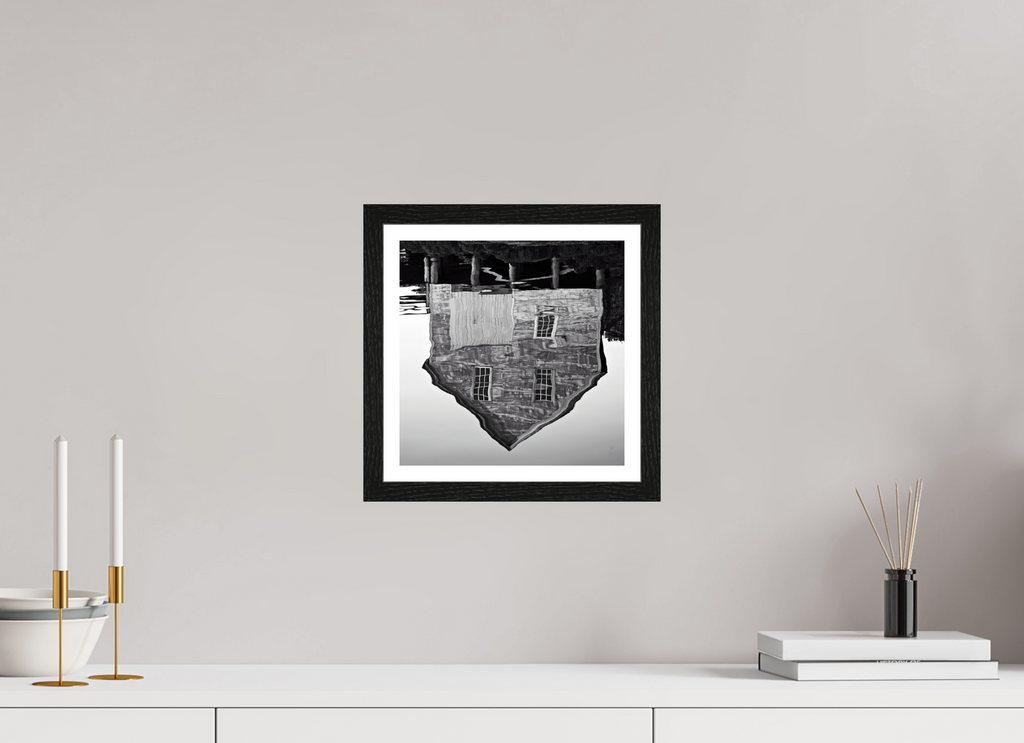 10 x 10″, Black Oak Frame Boathouse