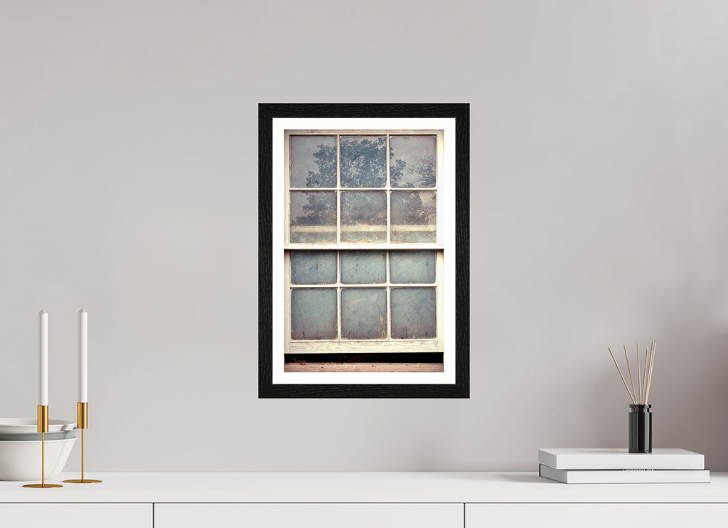 10 x 15″, Black Oak Frame Window