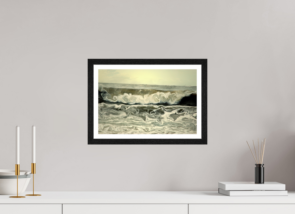 15 x 10″, Black Oak Frame Wave #6