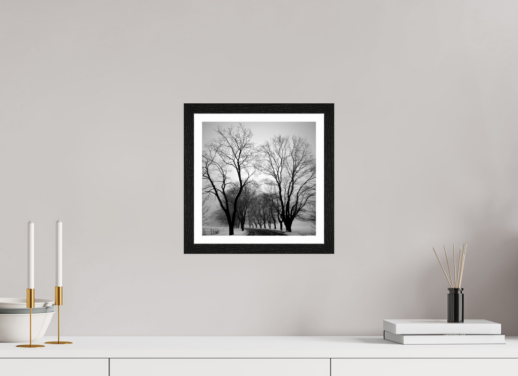10 x 10″, Black Oak Frame Parsons Road