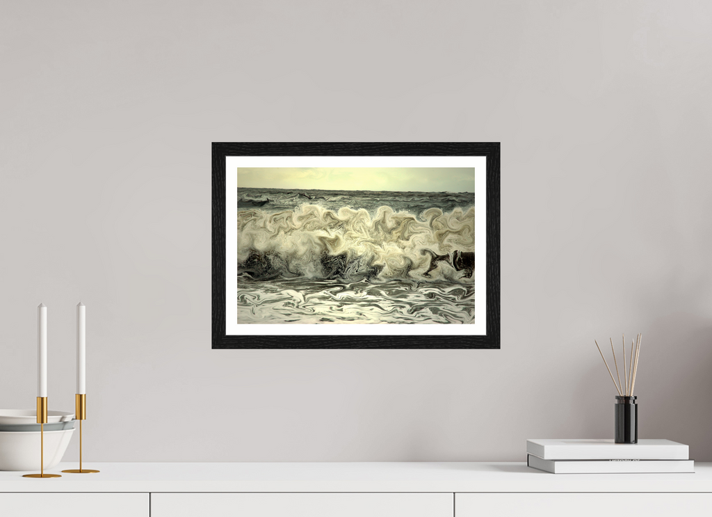 15 x 10″, Black Oak Frame Wave #4
