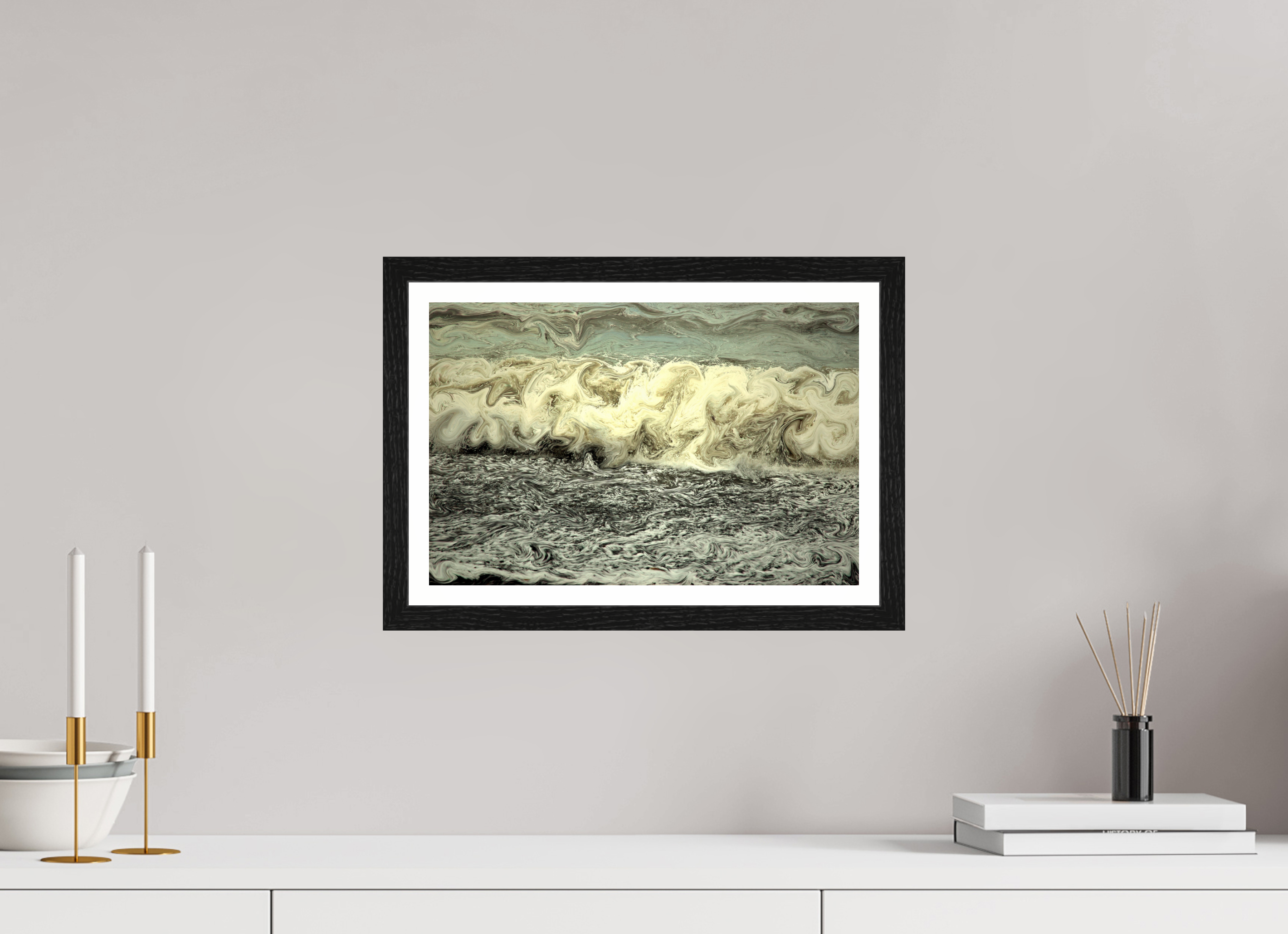 15 x 10″, Black Oak Frame Wave #3