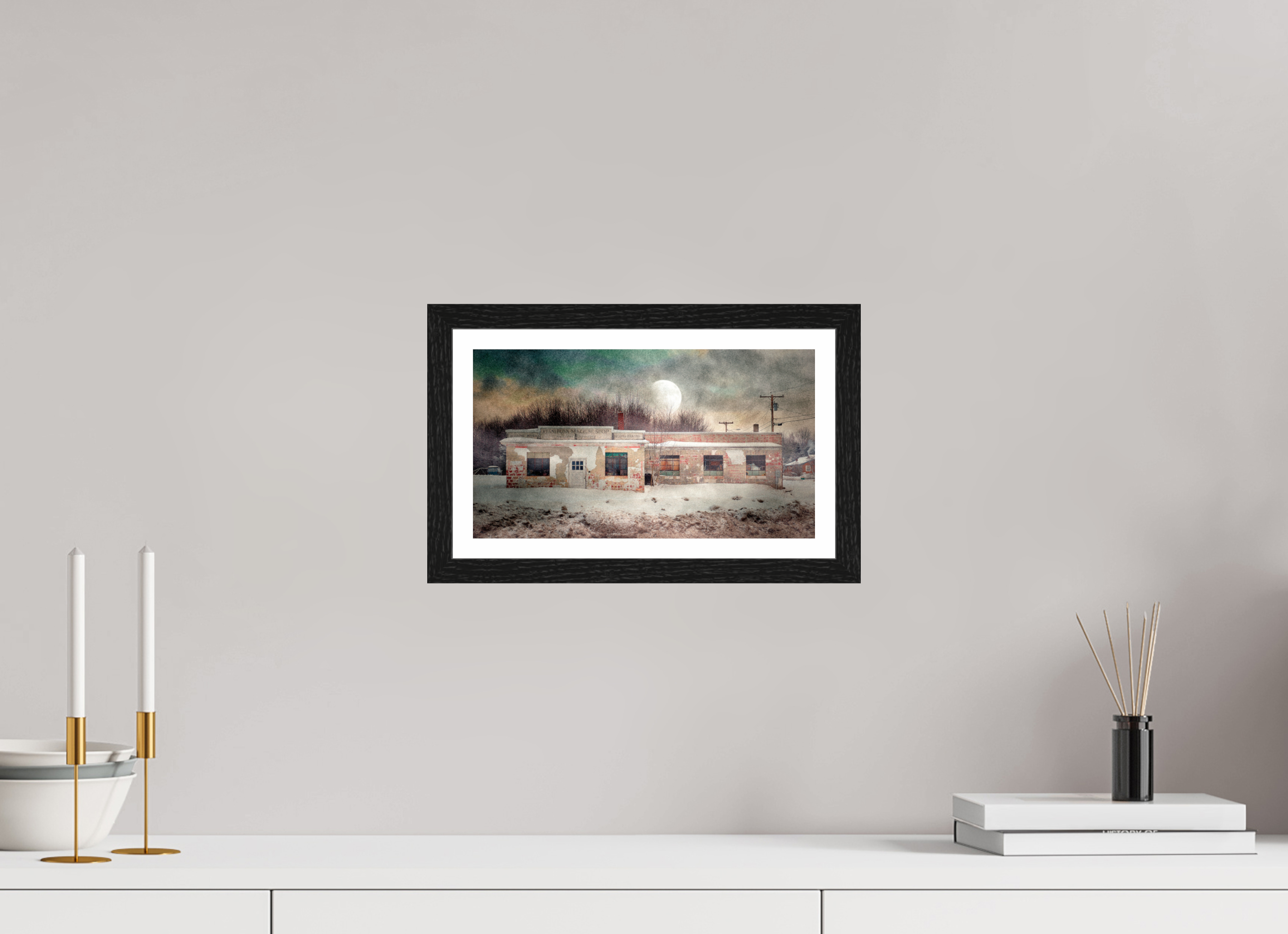 12 x 6.8″, Black Oak Frame Machine Shop