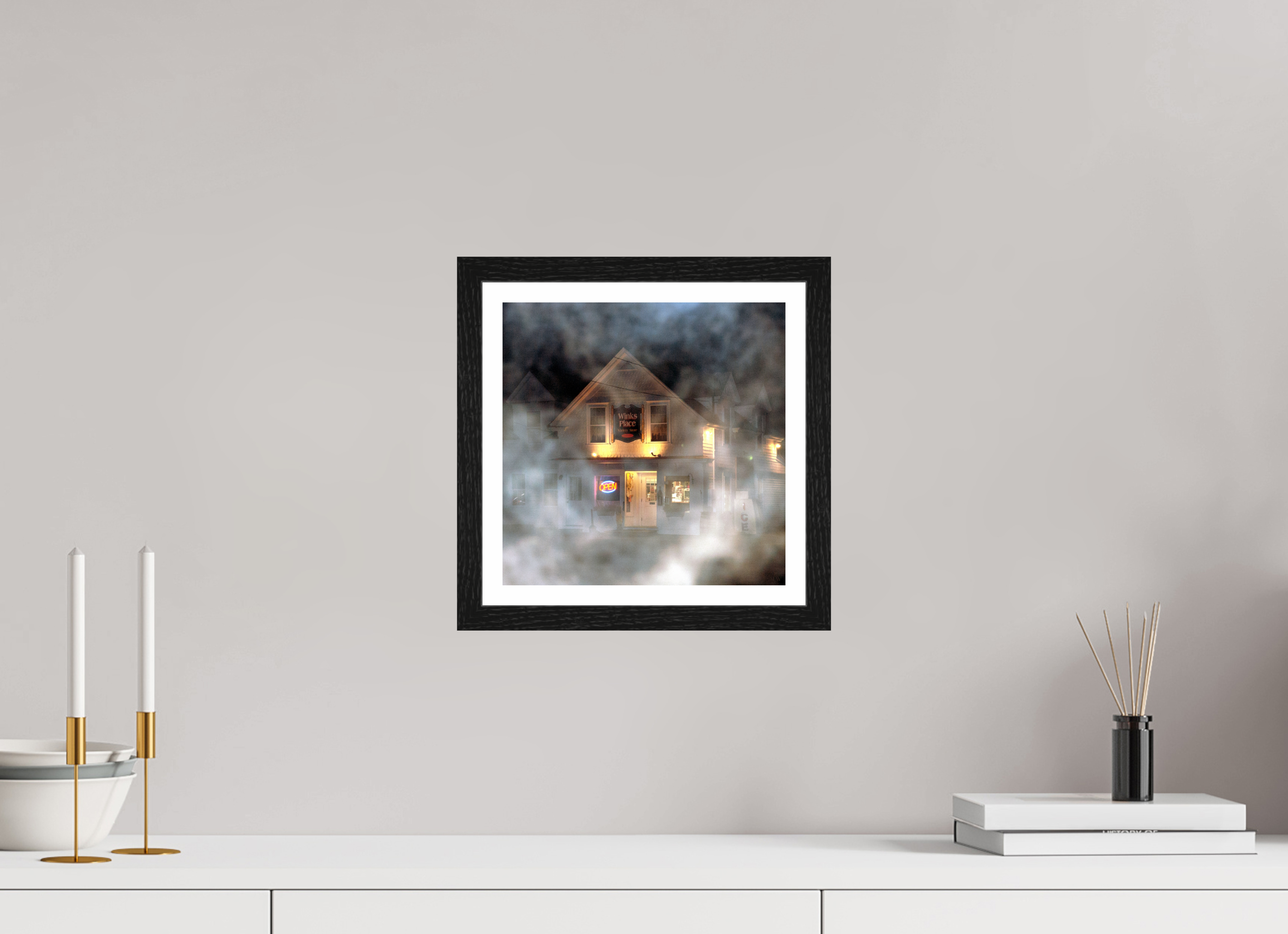 10 x 10″, Black Oak Frame Wink's